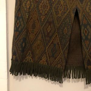 vintage | 🔸 diamond print fringe hem skirt 🔸